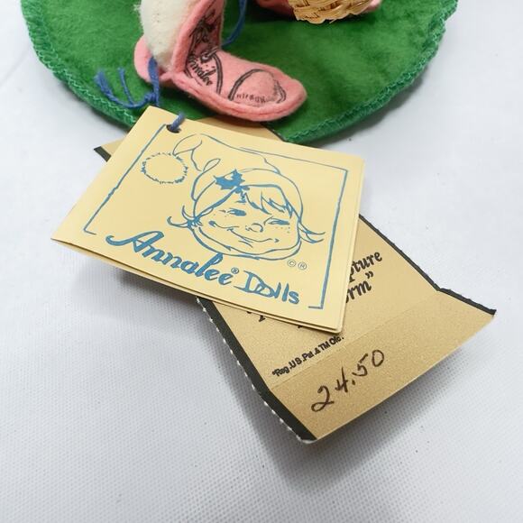 Annalee Doll Easter Bunny Kid w/Basket 7" tall 1996 Tags & Bag - Picture 6 of 10